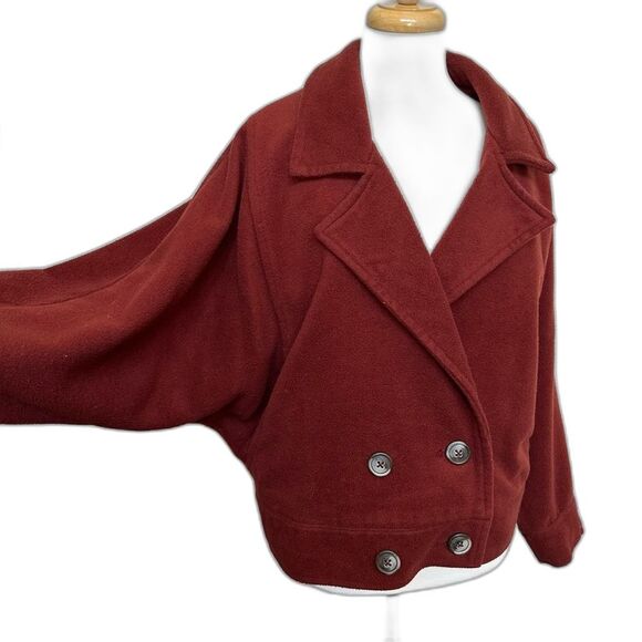 Free People Bella Dolman Wool Coat in Terra Cotta - Women S - Boho Winter Fall - Picture 2 of 6